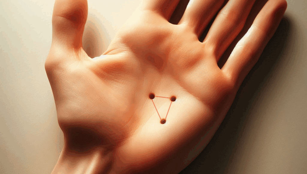 Треугольник из родинок: что означает значение на правой и левой руке