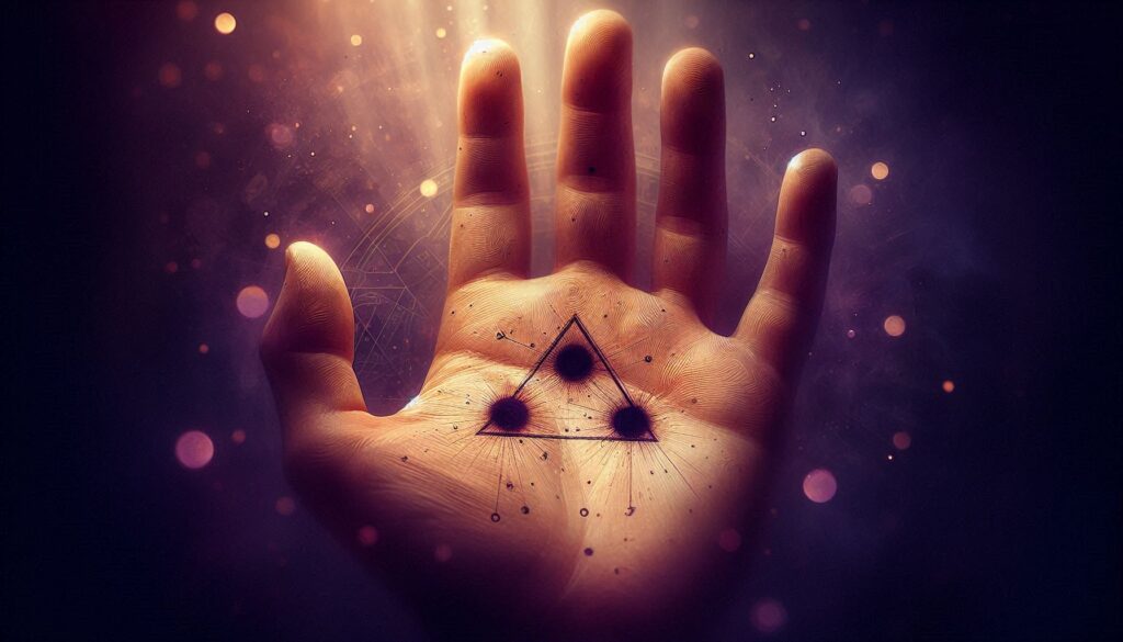 Треугольник из родинок: что означает значение на правой и левой руке